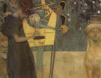 Gustav Klimt Music I (mk20) oil painting image